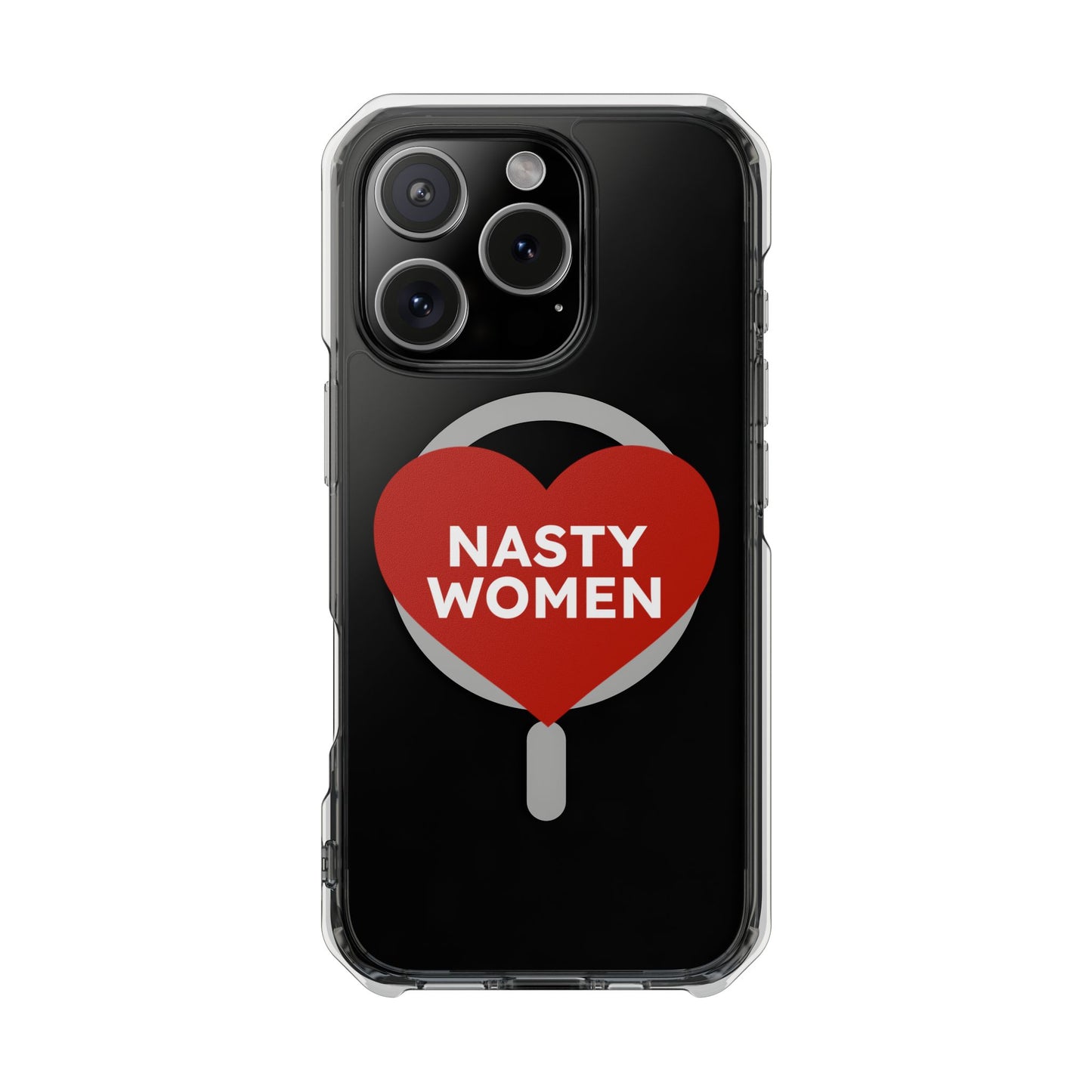 Nasty Women Heart Magnetic Clear Impact cases