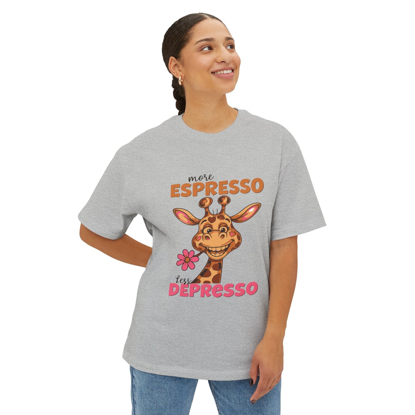 Oversized boxy Tee – Snazzy Espresso Edition