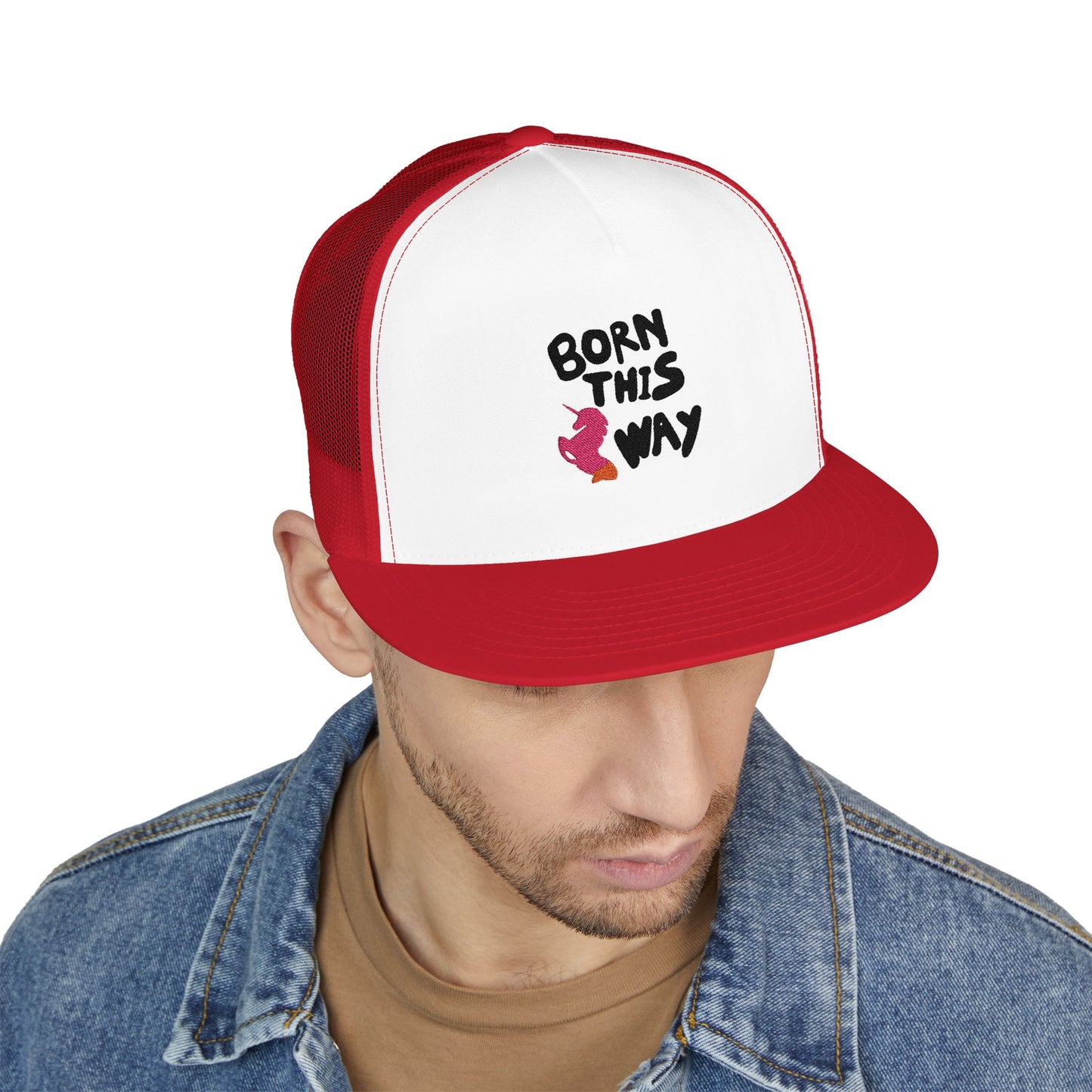 Born This Way Unicorn trucker Cap