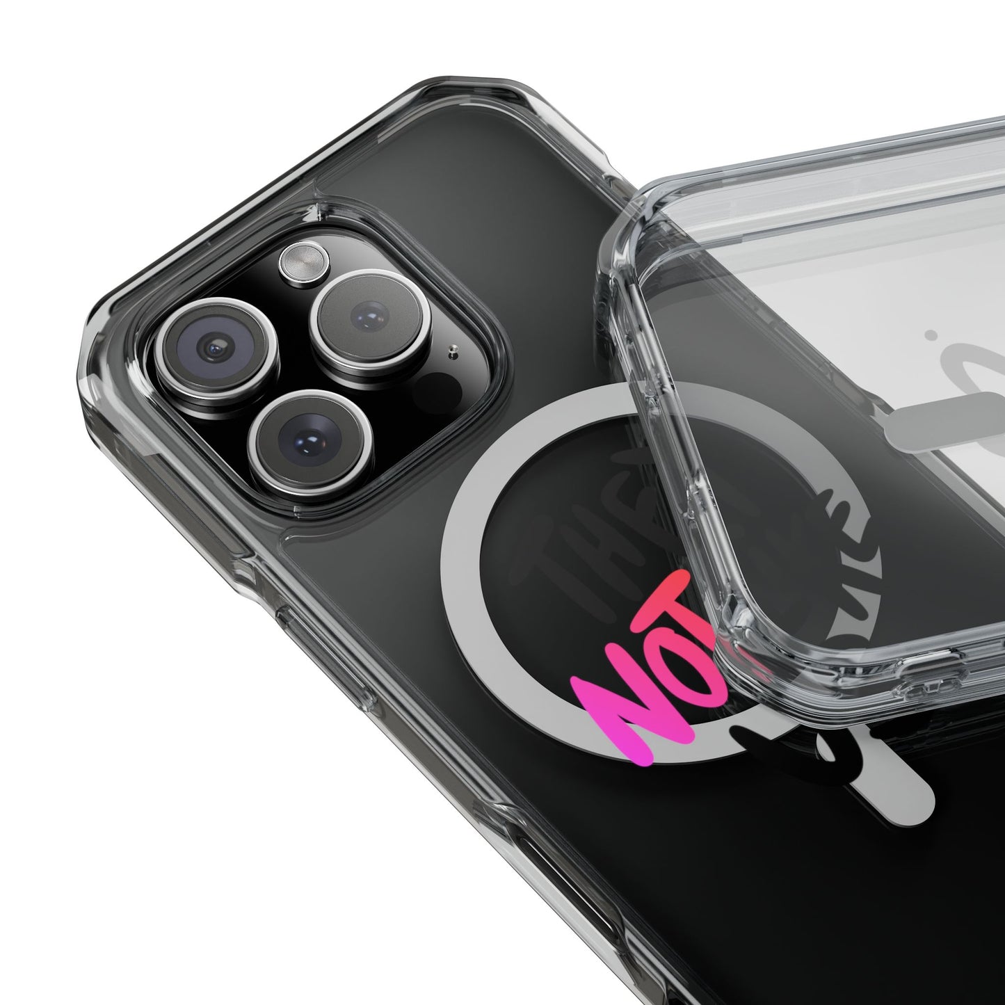 Bold “NOT” Statement Magnetic Clear Impact case