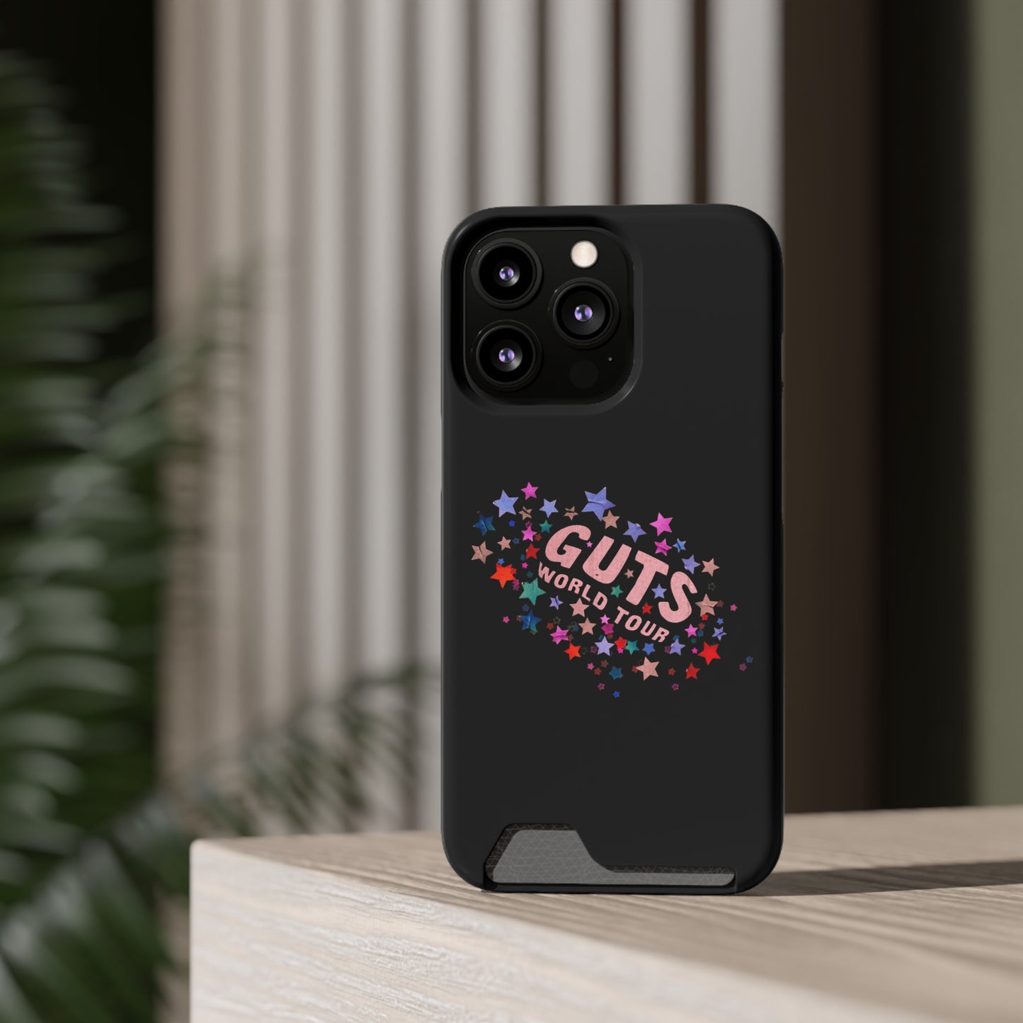 Phone Case + Card Holder For Iphone 13 – Olivia Rodrigo Guts World Tour | Black Edition