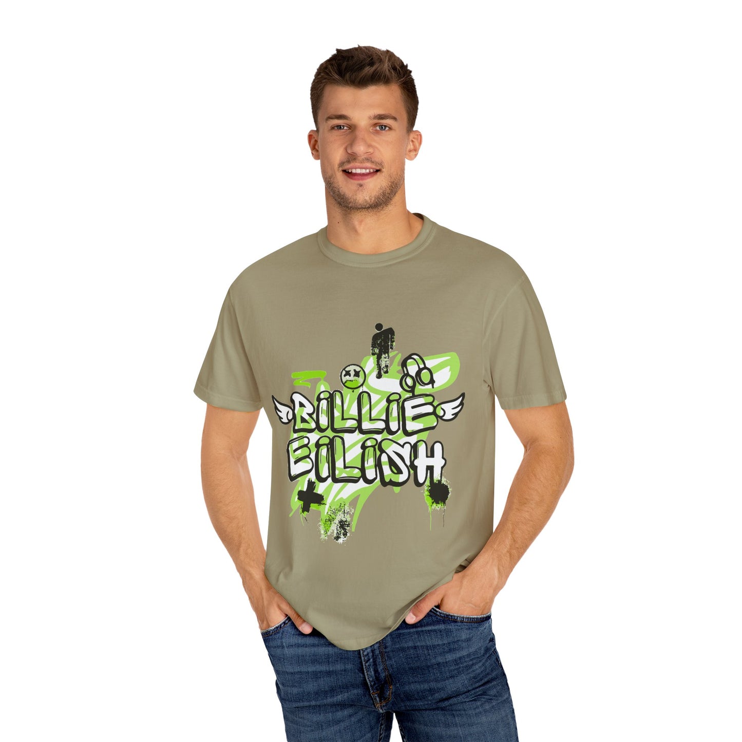 Grunge Angel Graffiti Unisex Dyed T-shirt