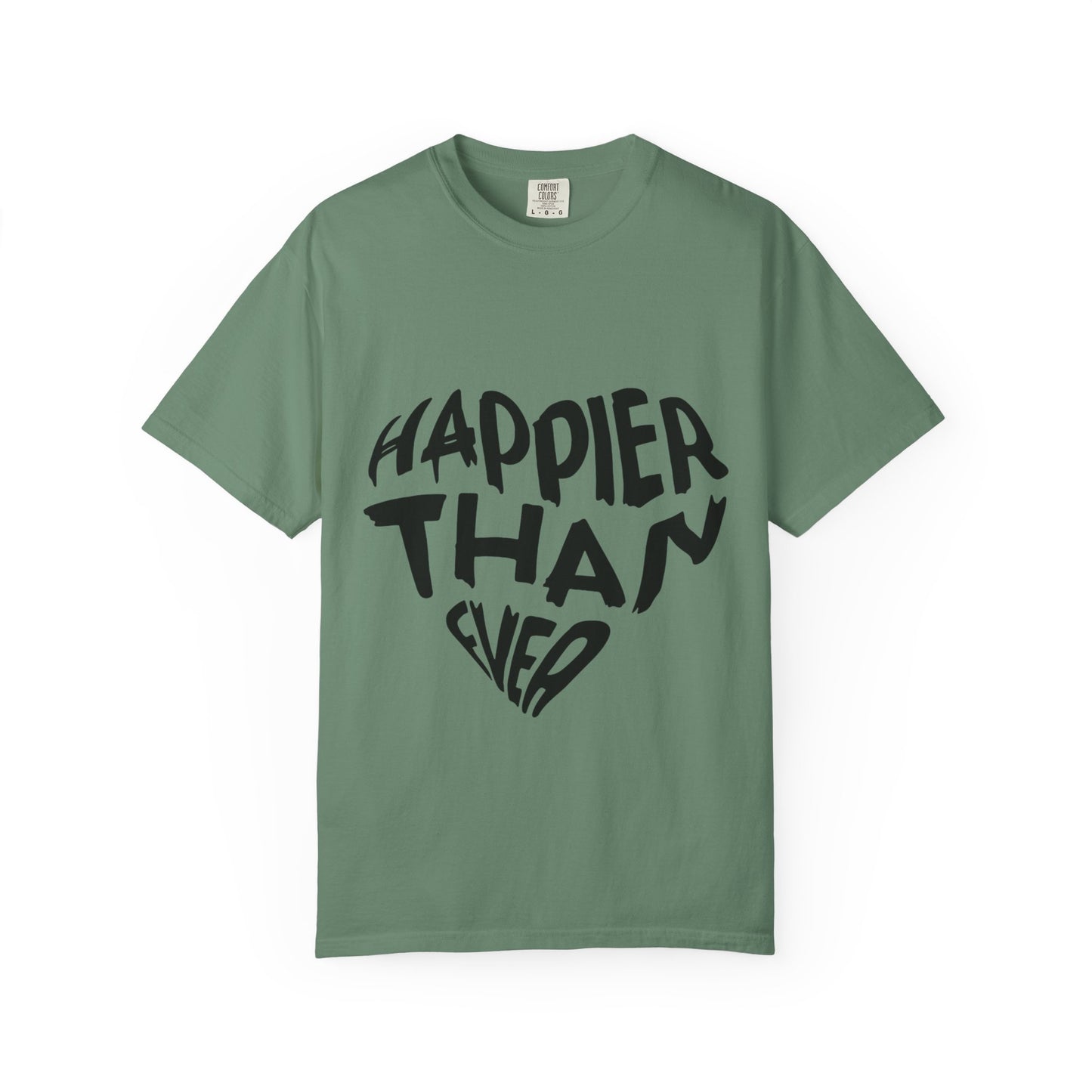 Happier Heart Lettering Unisex Dyed T-shirt