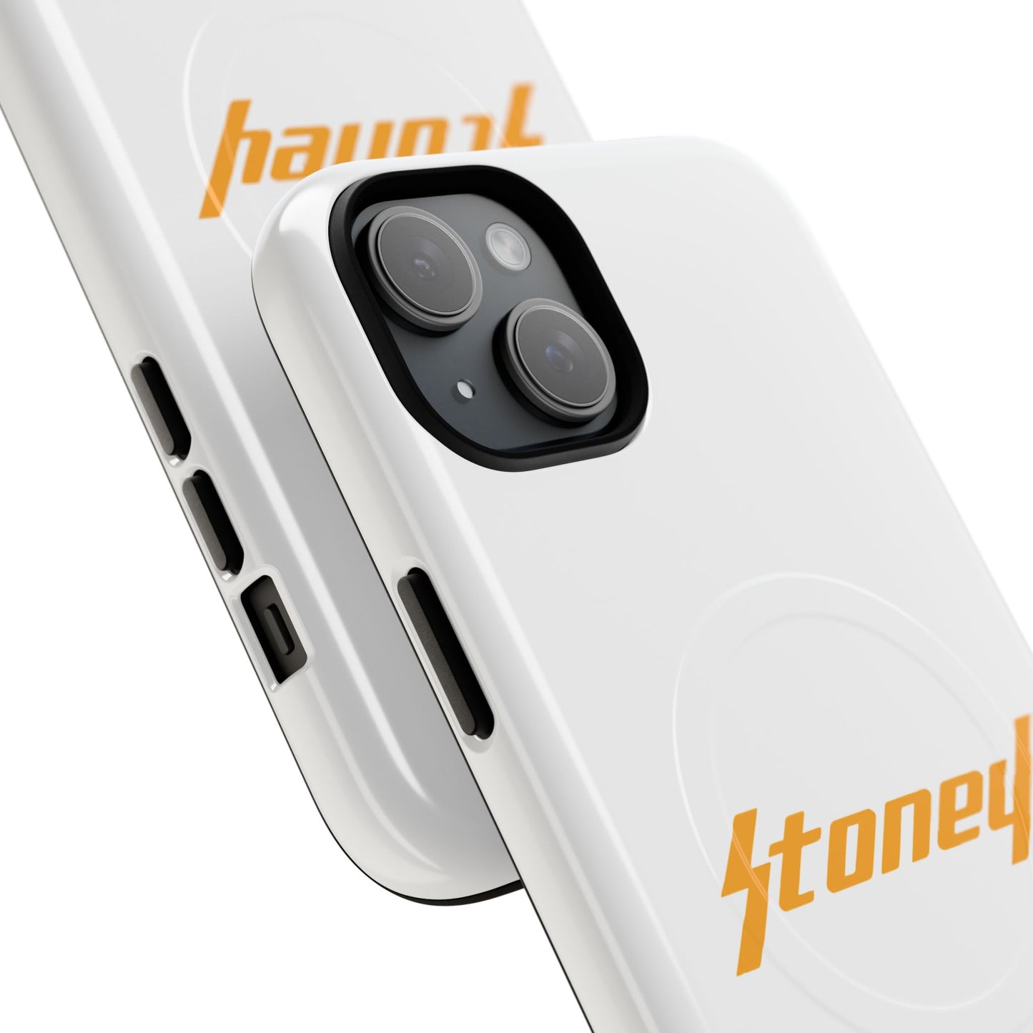 Orange Lightning Text Logo Tough Magnetic Case