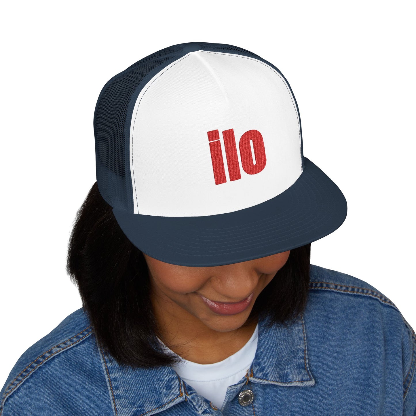 ILO Bold Red Block Trucker Cap