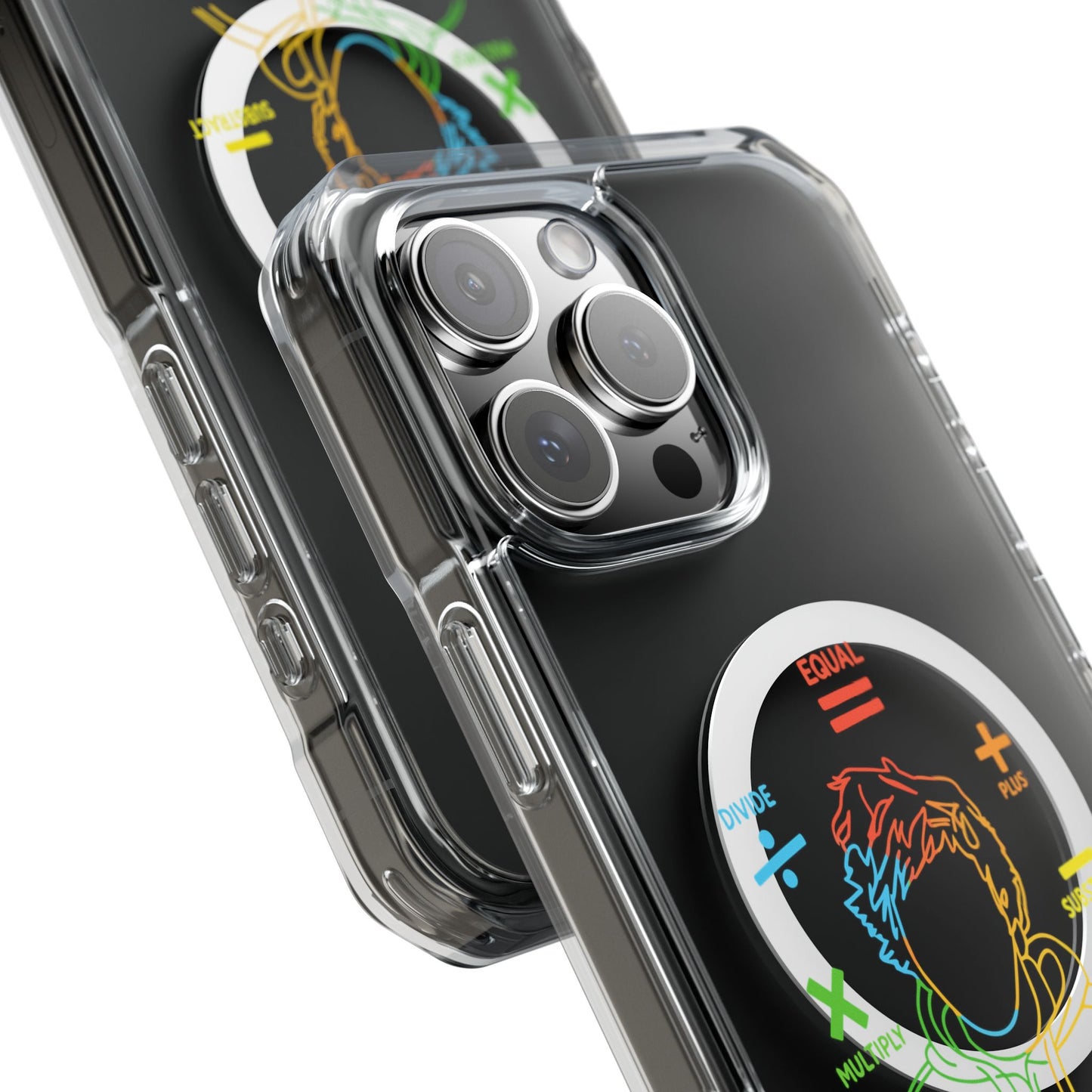 Minimalist Divide Symbol with Brush Magnetic Clear Impact Case