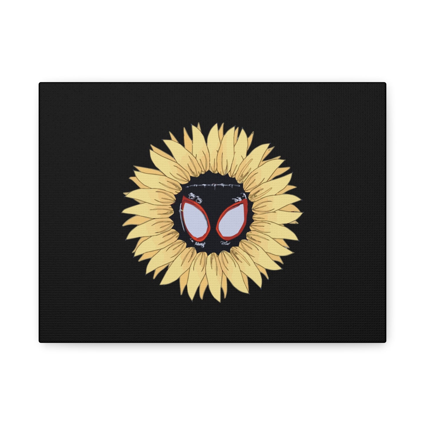 Sunflower Mask Illustration Canvas