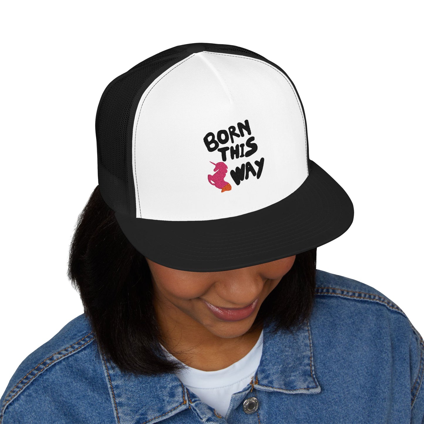 Born This Way Unicorn trucker Cap