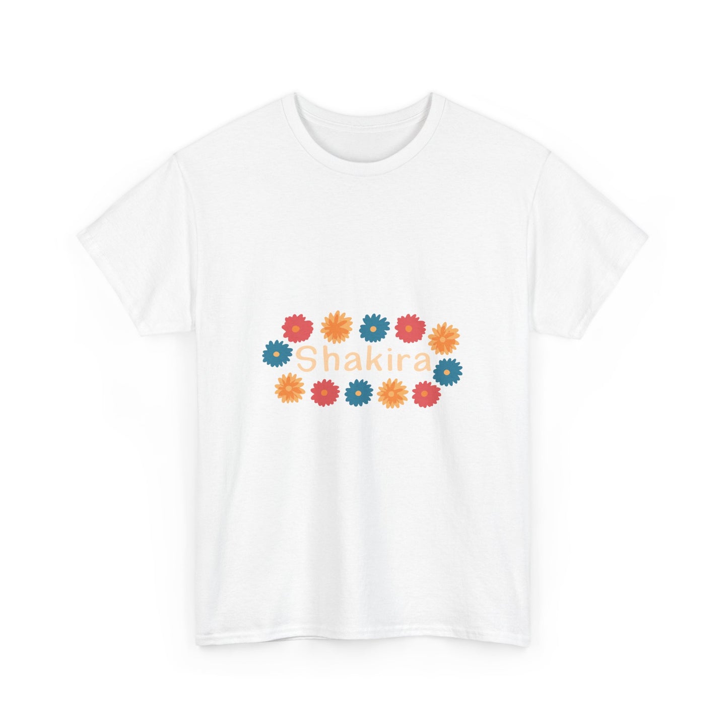 Retro Floral Groove Unisex Heavy cotton tee
