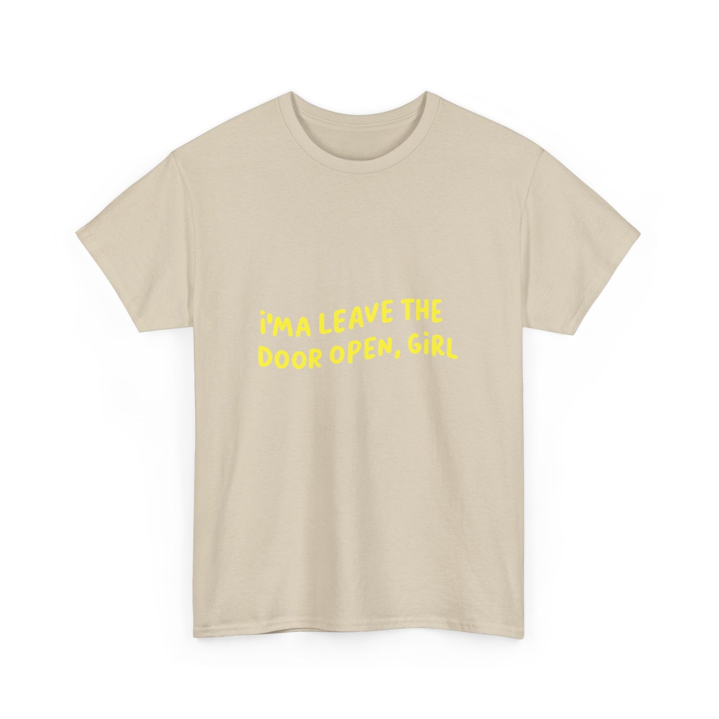 Open Vibes Yellow Script Unisex Heavy cotton Tee