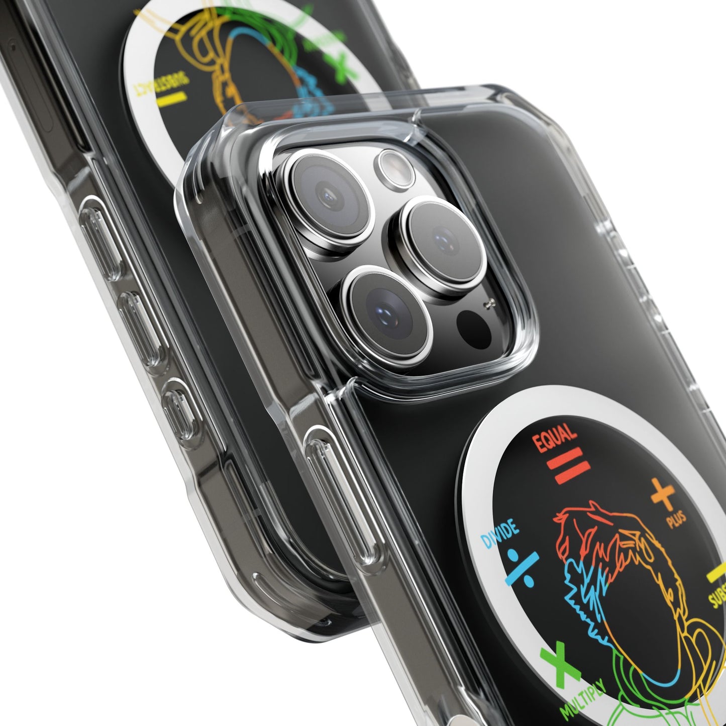 Minimalist Divide Symbol with Brush Magnetic Clear Impact Case