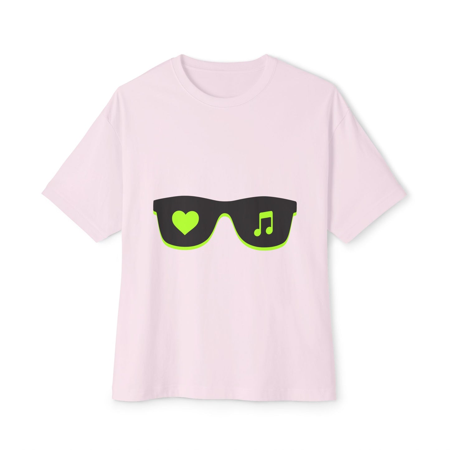 Neon Love Notes Unisex Oversized Boxy tee