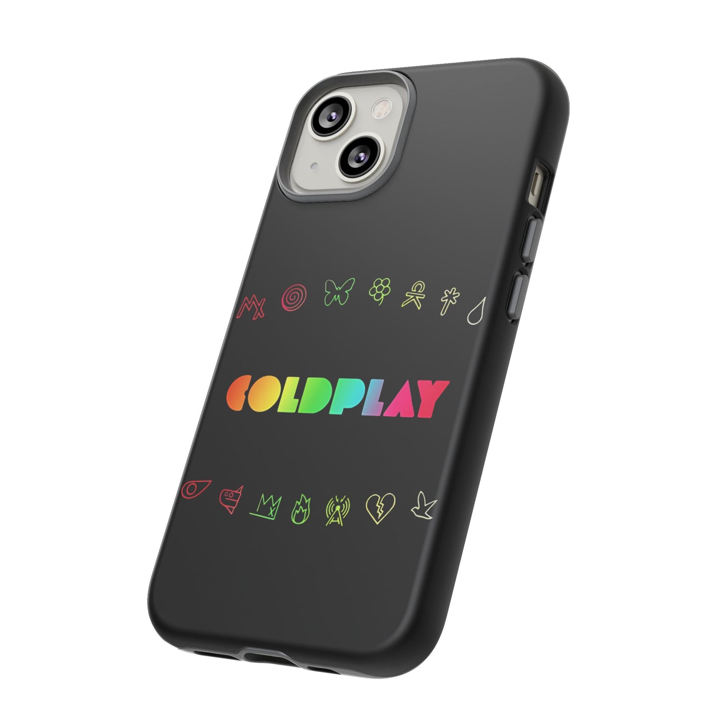 Premium Tough Case for iPhone 12 to 16 Pro Max Showcasing Coldplay’s Signage