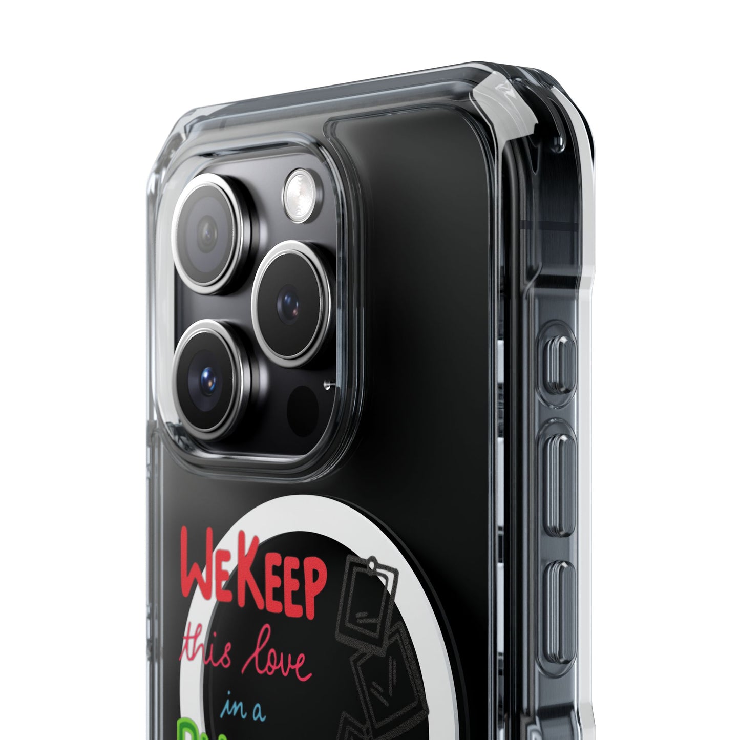 White Paw Print Magnetic Clear Impact Case
