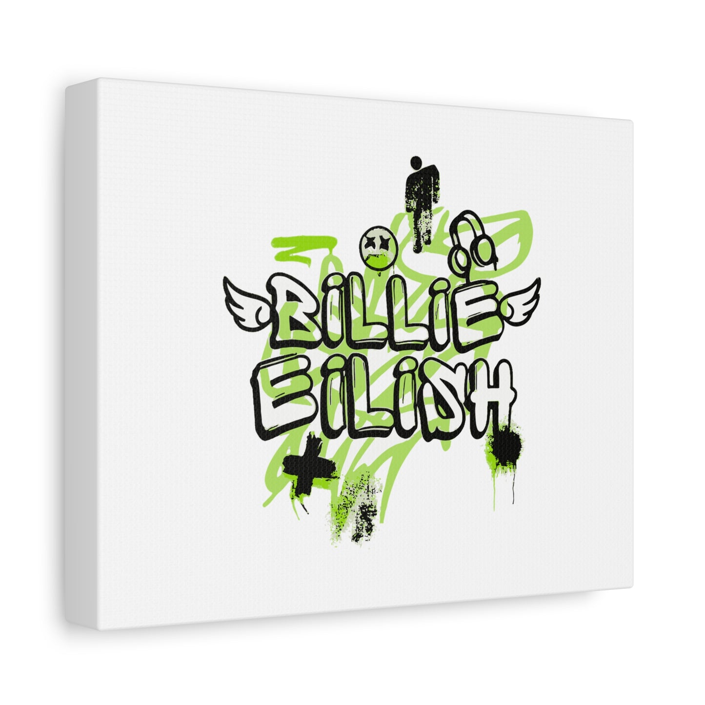 Grunge Angel Graffiti Matte Canvas