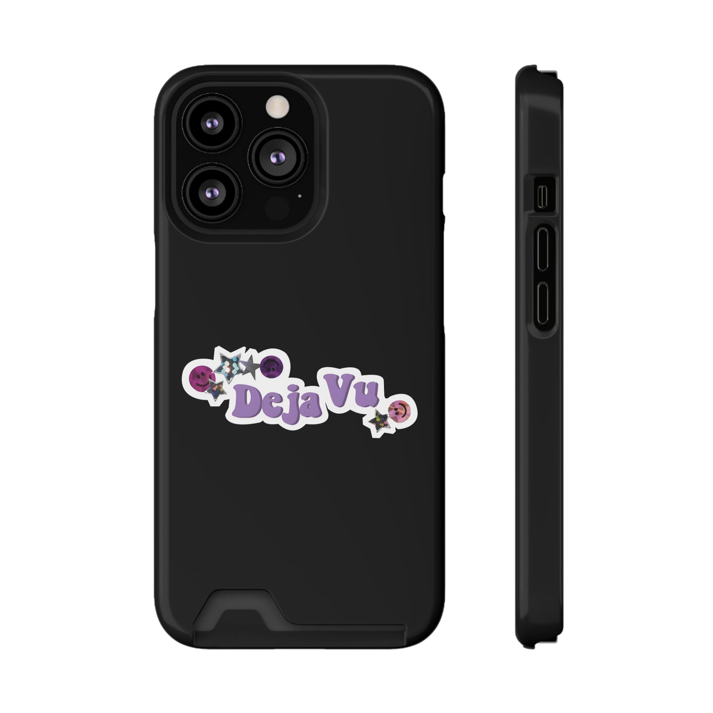 Phone Case + Card Holder For Iphone 13 – Olivia Rodrigo Deja Vu | Black Edition