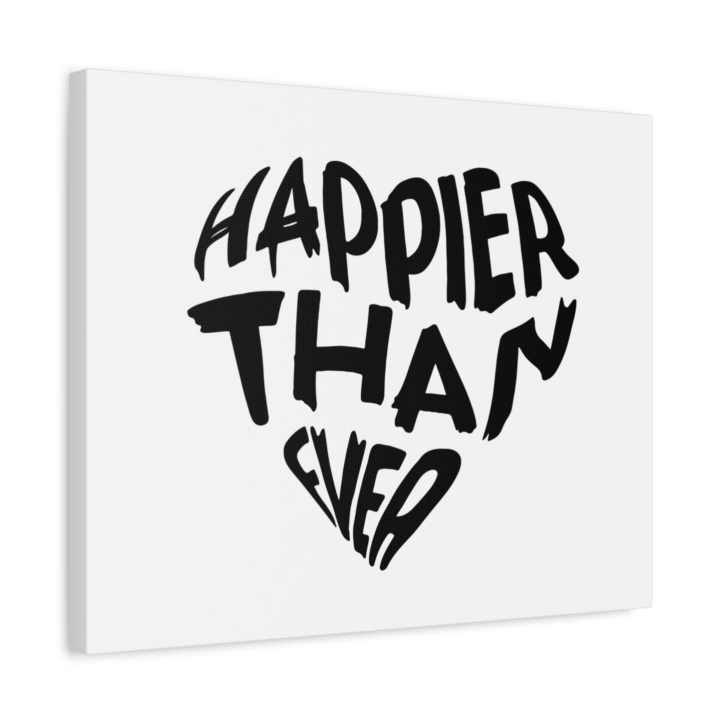Happier Heart Lettering Matte Canvas