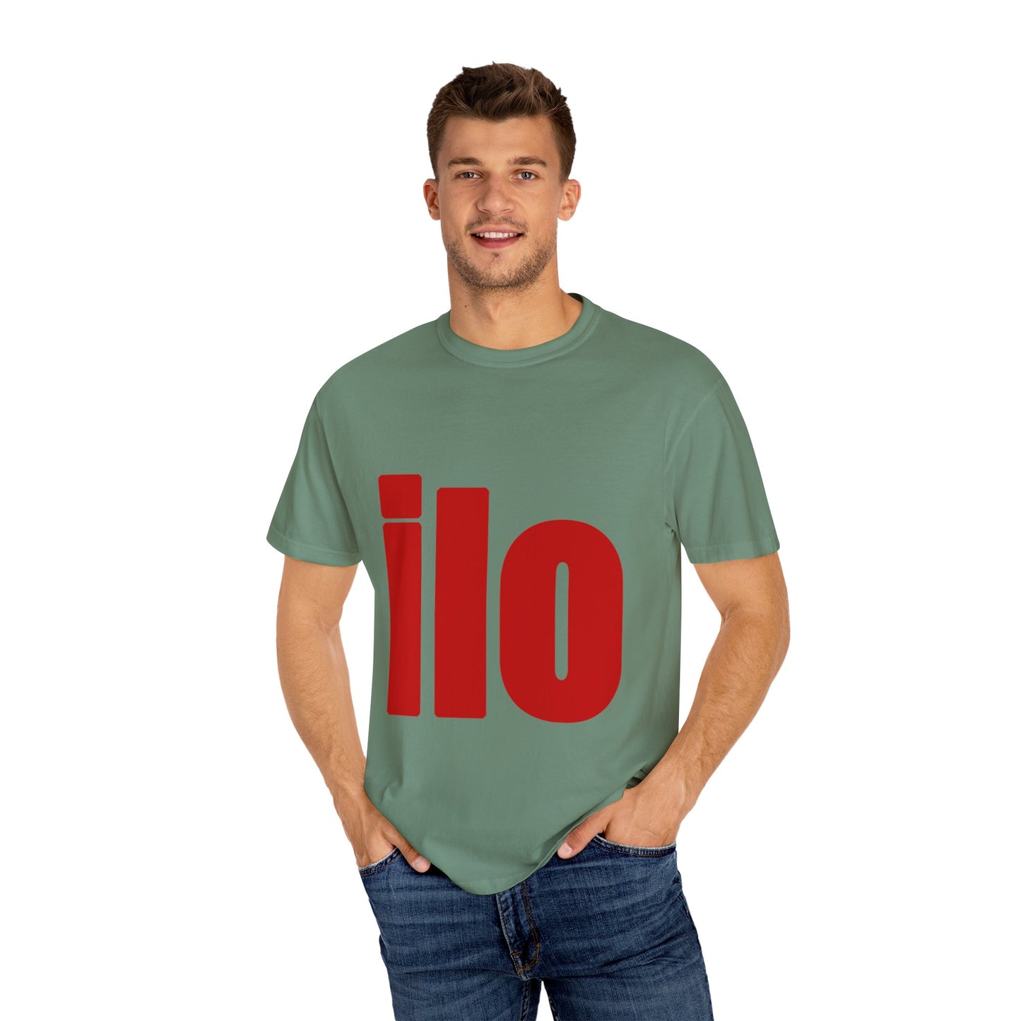 ILO Bold Red Block Unisex Dyed T-shirt