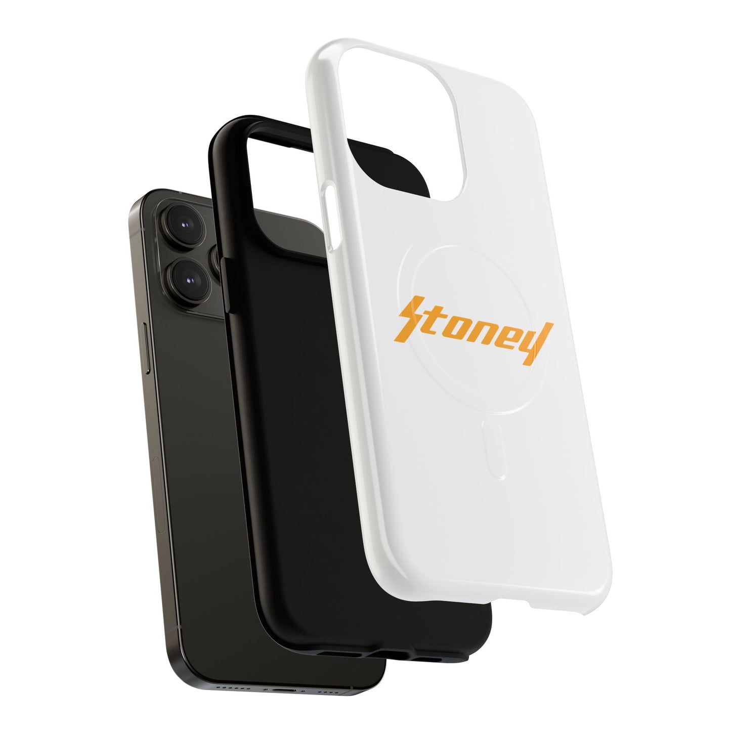 Orange Lightning Text Logo Tough Magnetic Case
