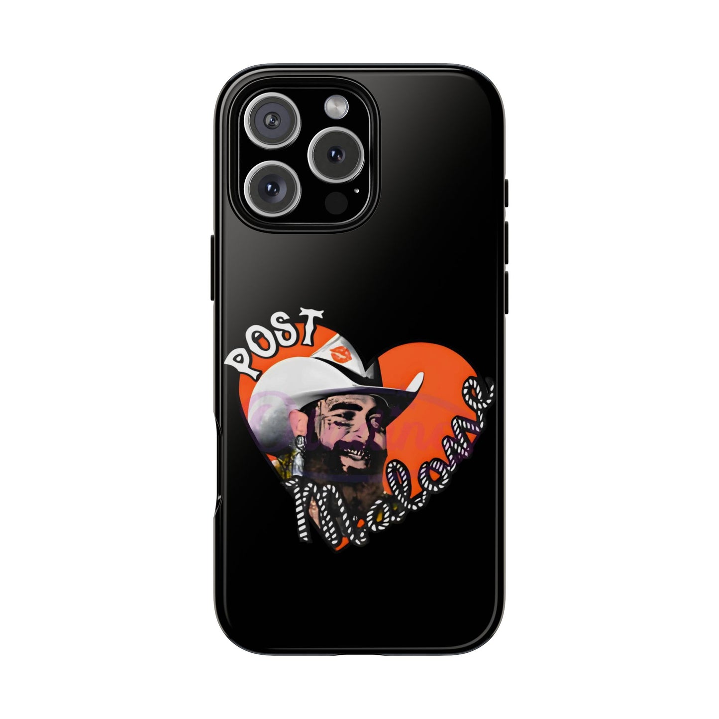Tough iPhone Case (12–16 Pro Max) – Post Malone Heart Design