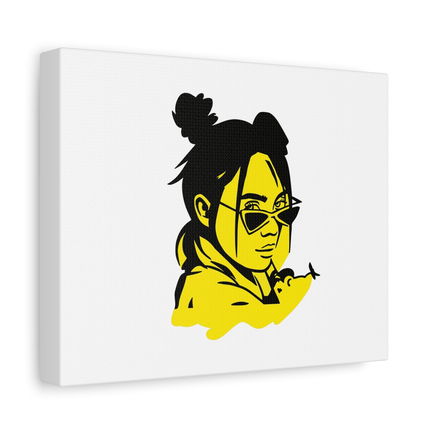 Neon Mood Portrait Matte Canvas