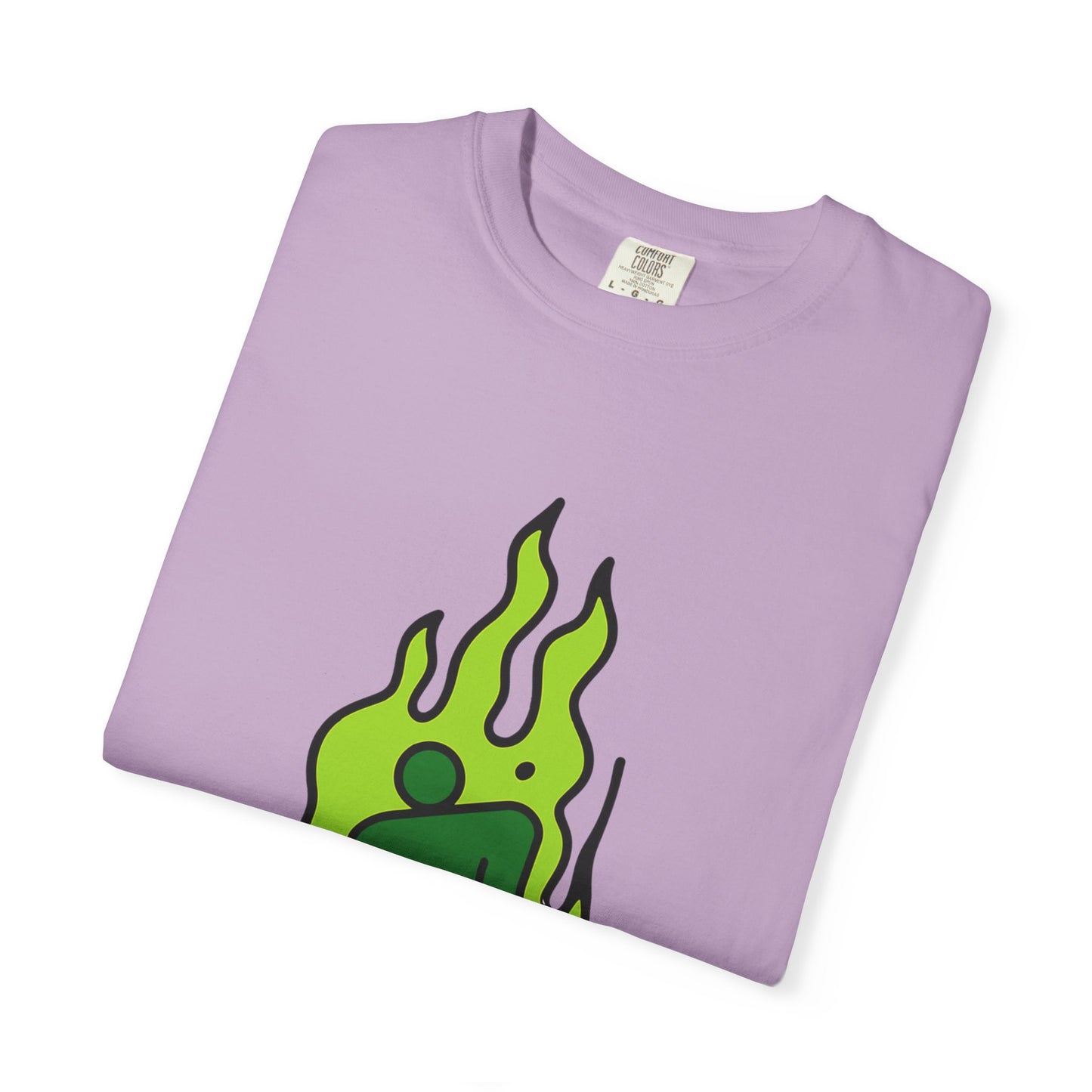 Green Flame Icon Unisex Dyed T-shirt