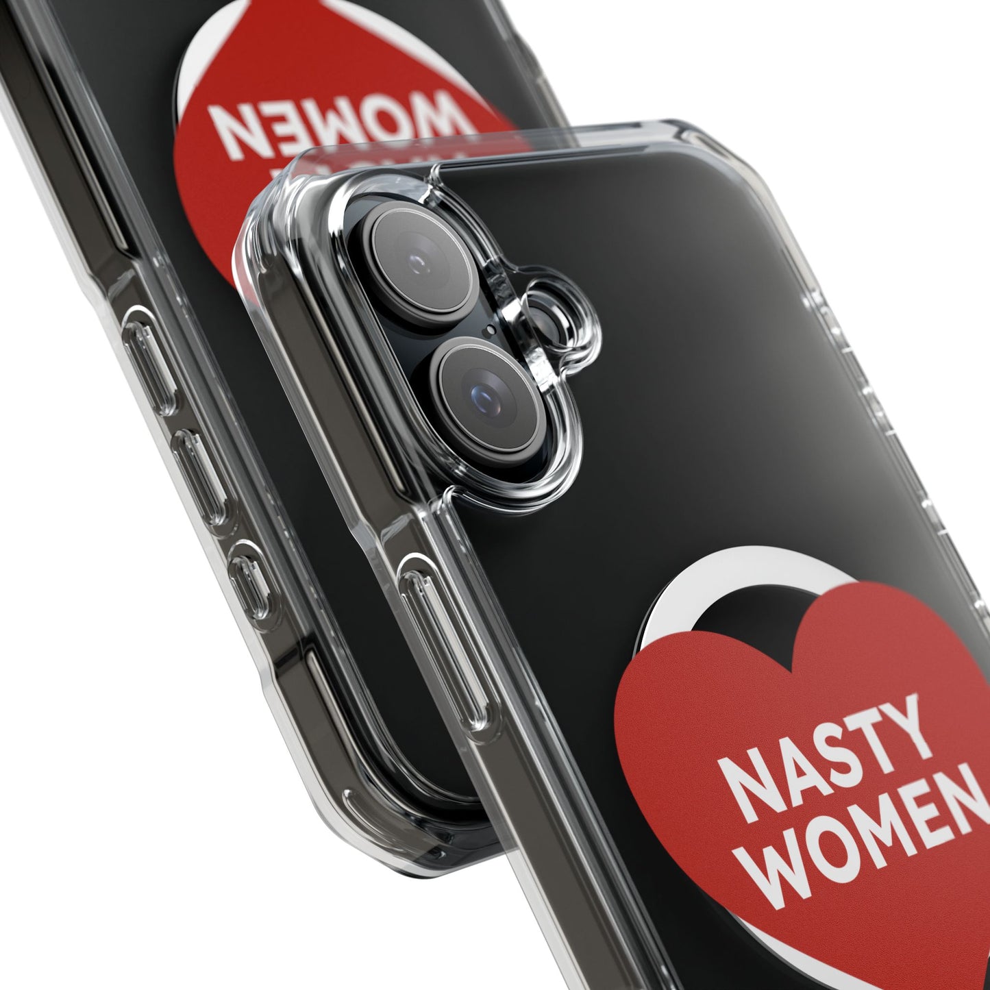 Nasty Women Heart Magnetic Clear Impact cases