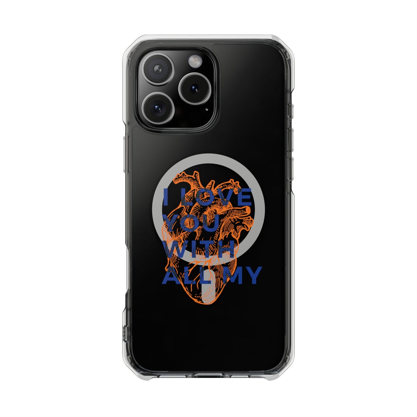All My Heart Anatomical Art Magnetic Clear Impact case