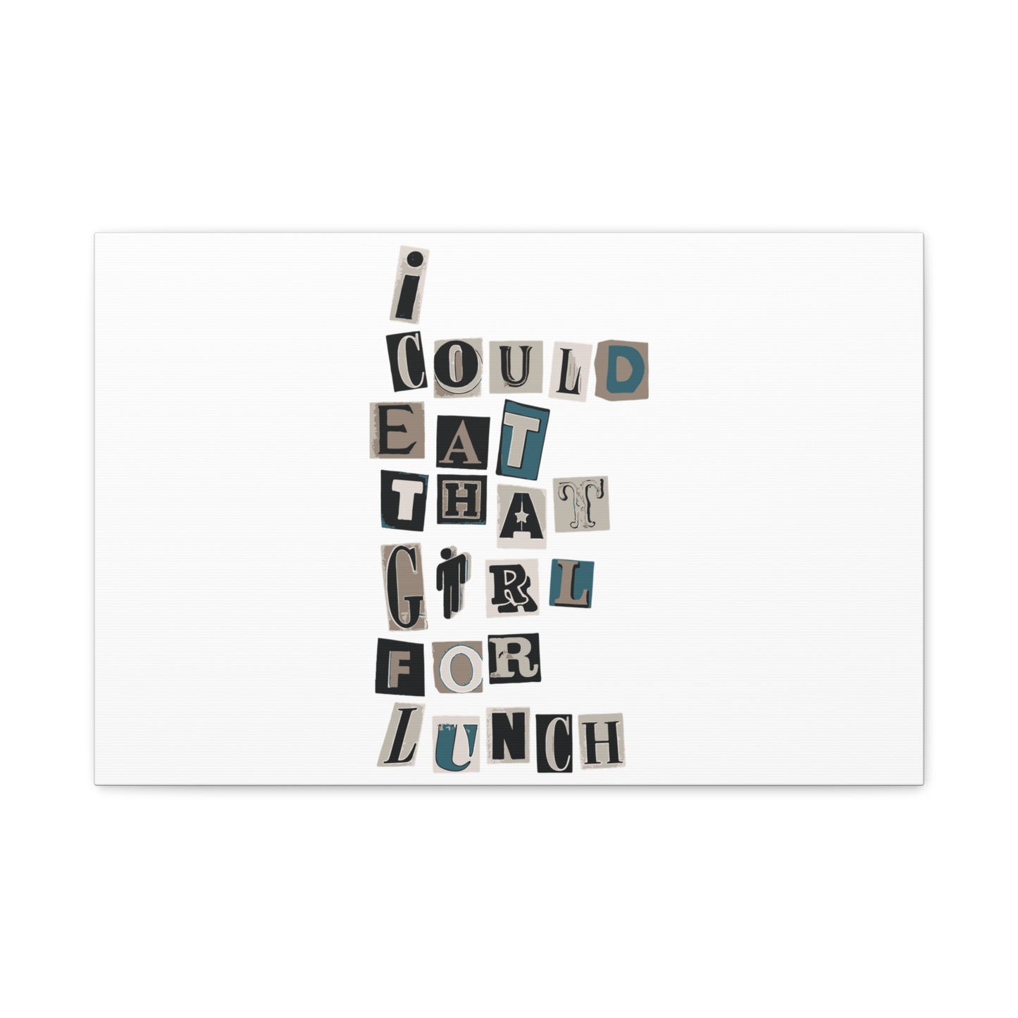 Mixed Message Collage Matte Canvas