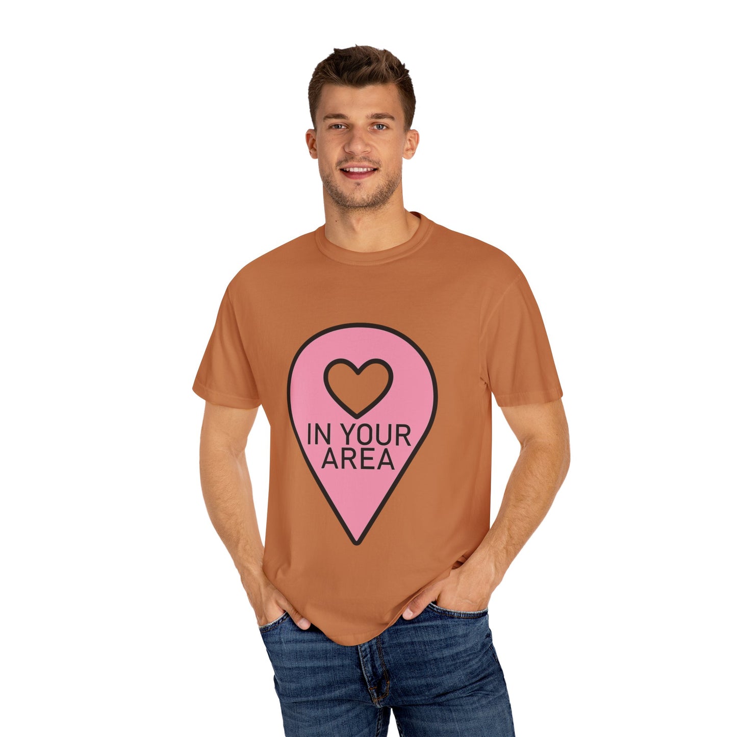 In Your Area Pin Marker – Dyed T-shirt