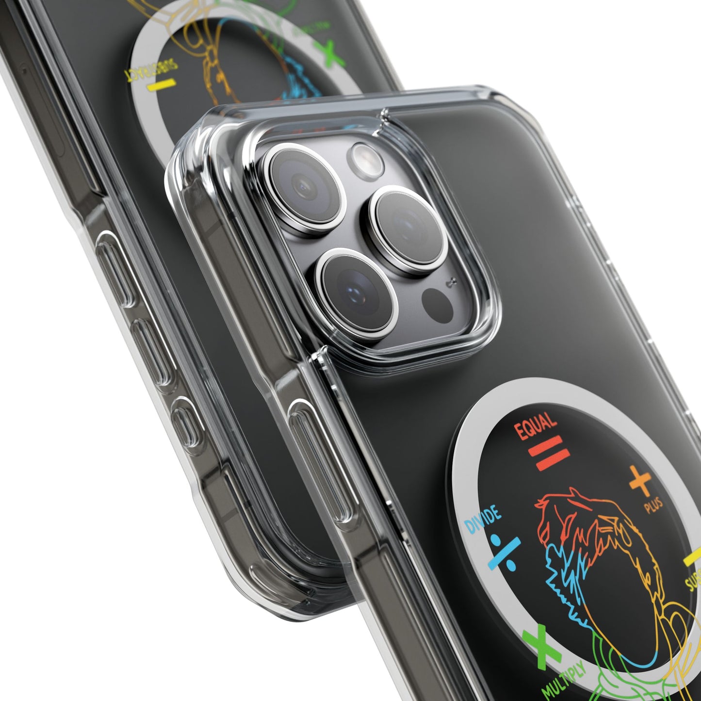 Minimalist Divide Symbol with Brush Magnetic Clear Impact Case