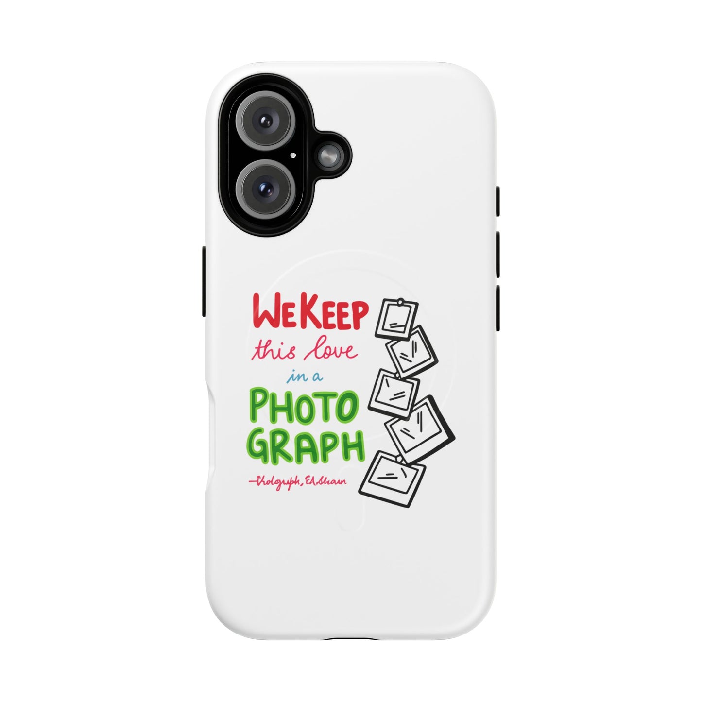White Paw Print Tough Magnetic case