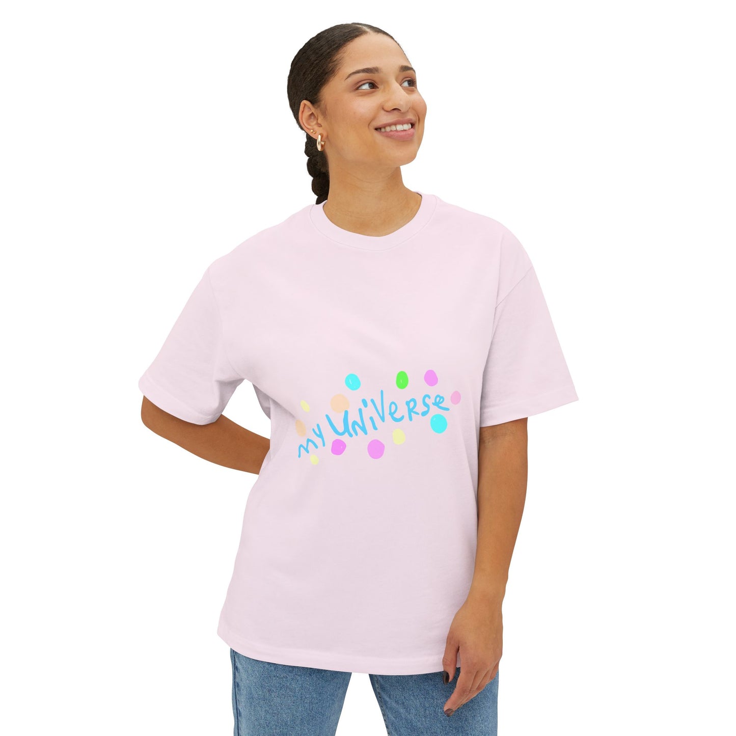 Pastel Universe Unisex Oversized Boxy Tee
