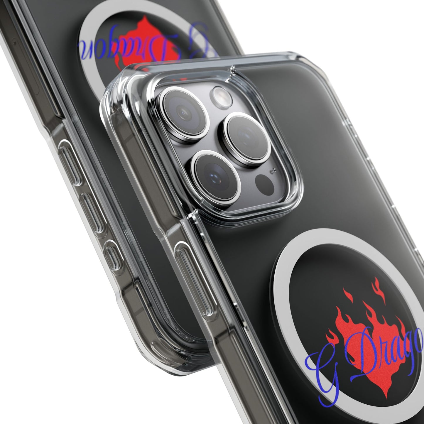 Heart on Fire Bold Script Magnetic Clear Impact Case