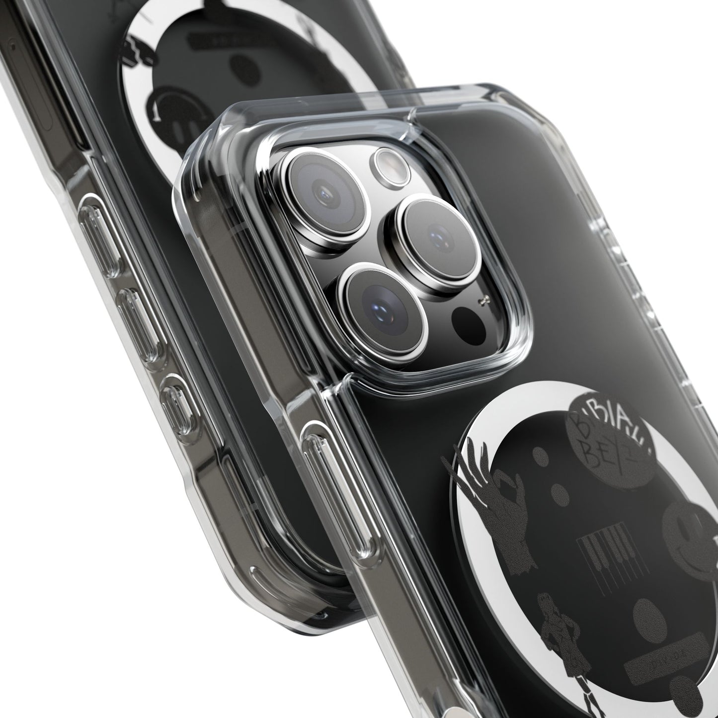 Ocean Wave with Heart Outline Magnetic Clear Impact Case