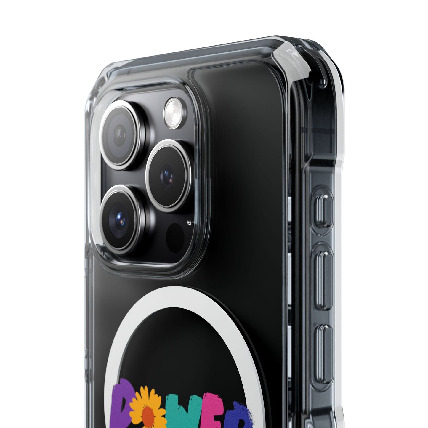 Retro Flower Power Color Pop Magnetic Clear Impact Case