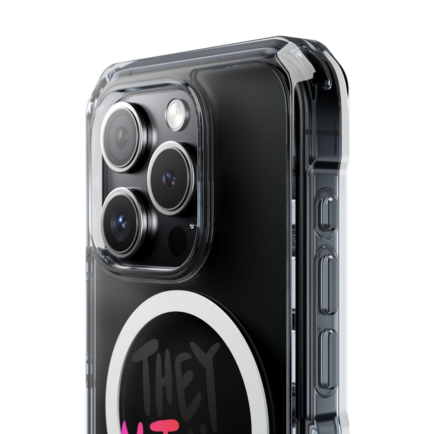 Bold “NOT” Statement Magnetic Clear Impact case