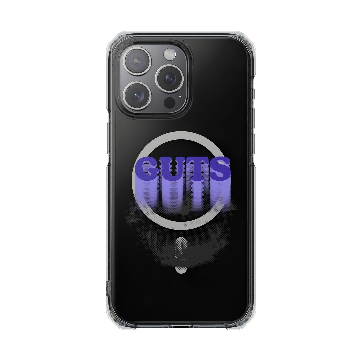 Guts Drip Effect Halftone Magnetic Clear Impact Case