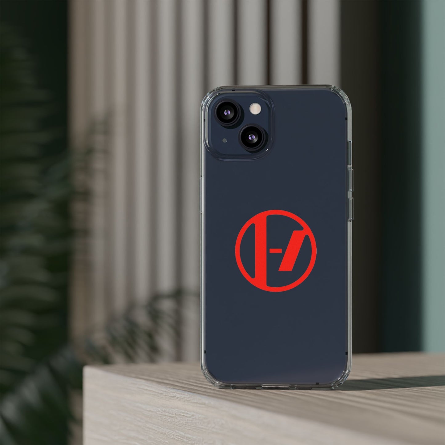 Crimson Orbit Clear Case