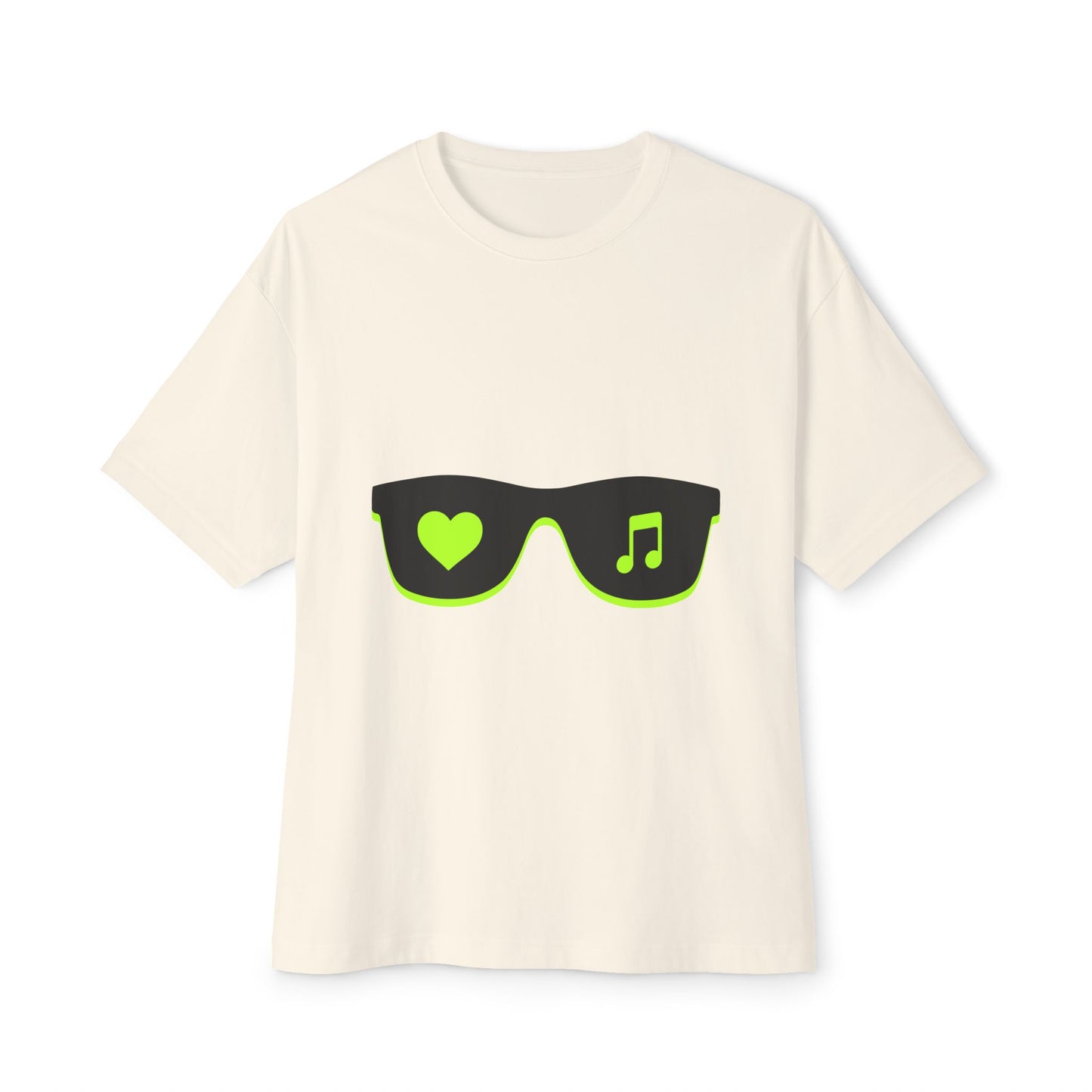 Neon Love Notes Unisex Oversized Boxy tee