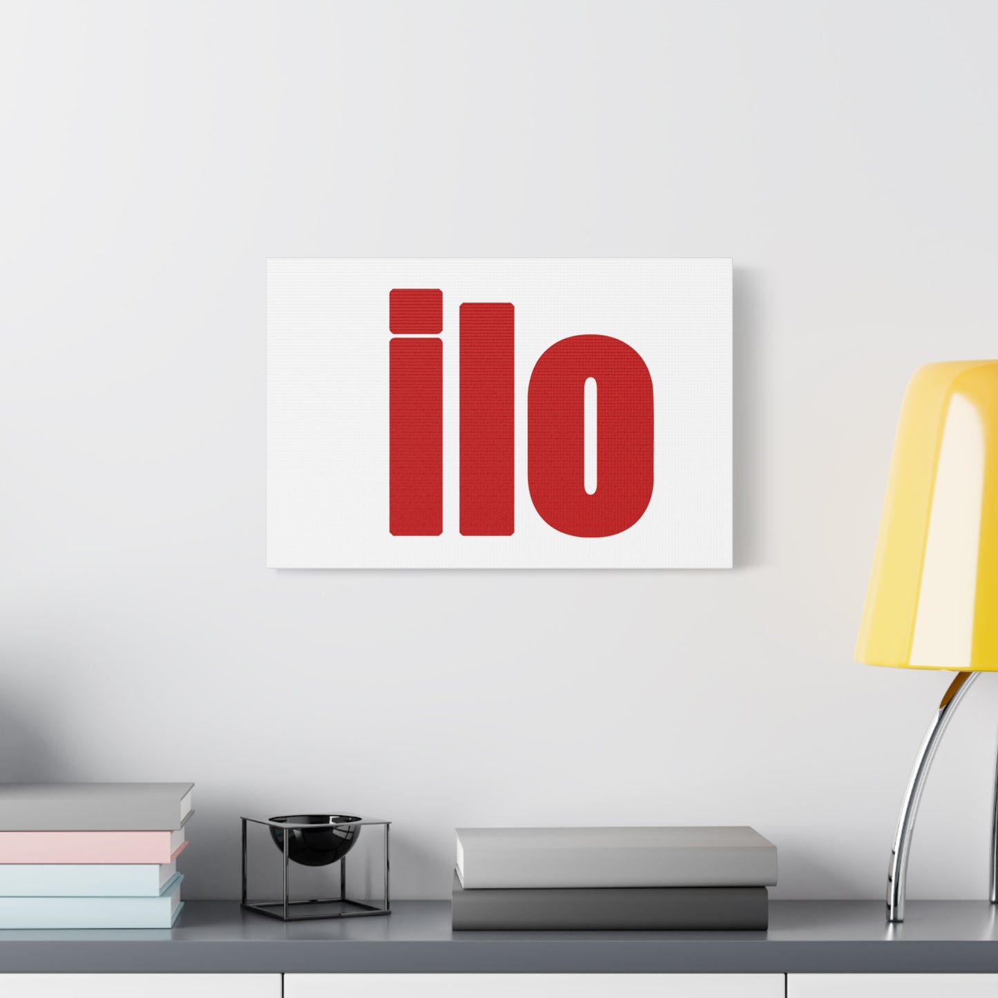 ILO Bold Red Block Matte Canvas