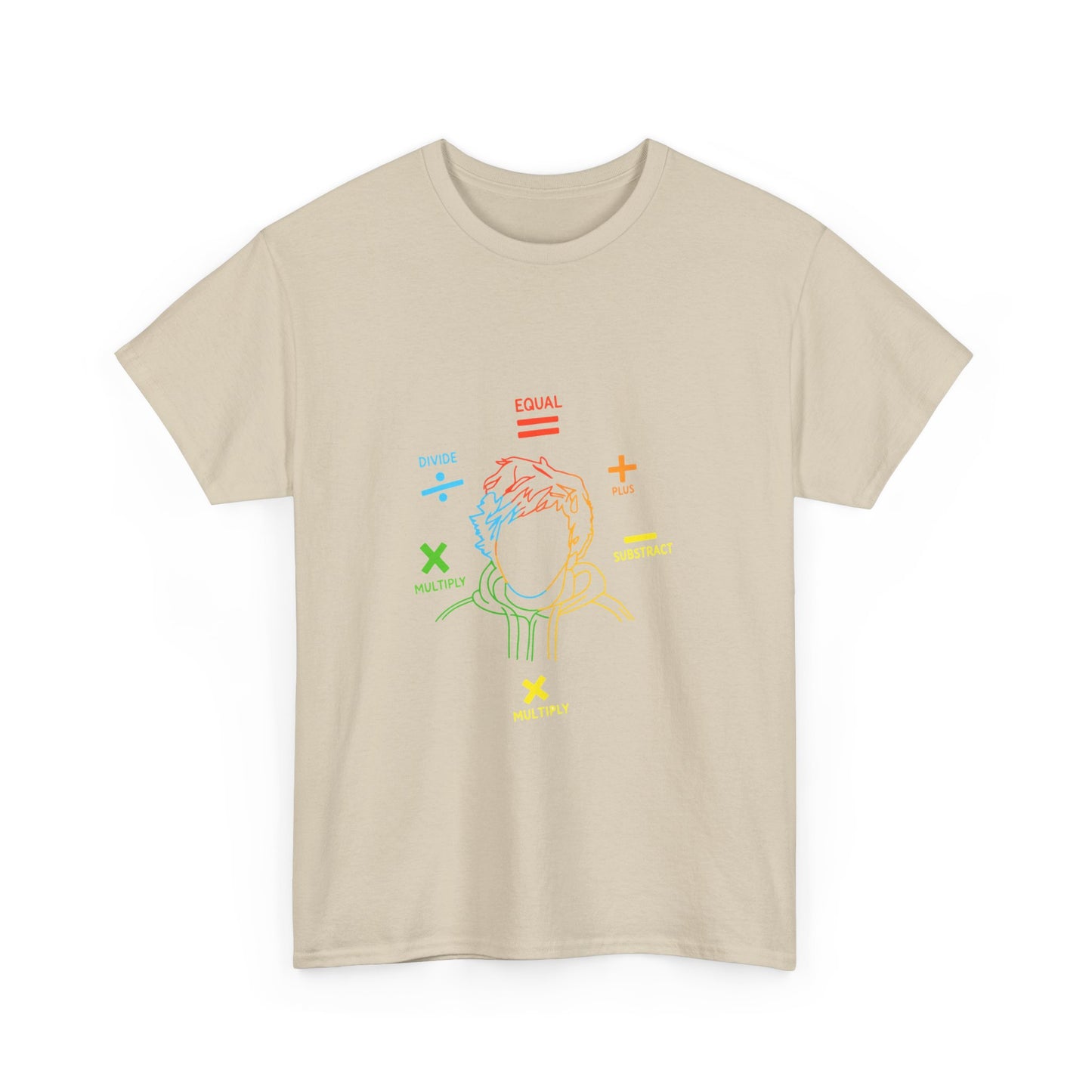 Minimalist Divide Symbol with Brush Unisex Heavy Cotton Tee