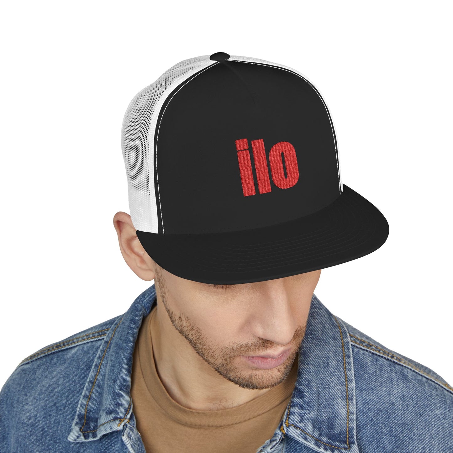 ILO Bold Red Block Trucker Cap
