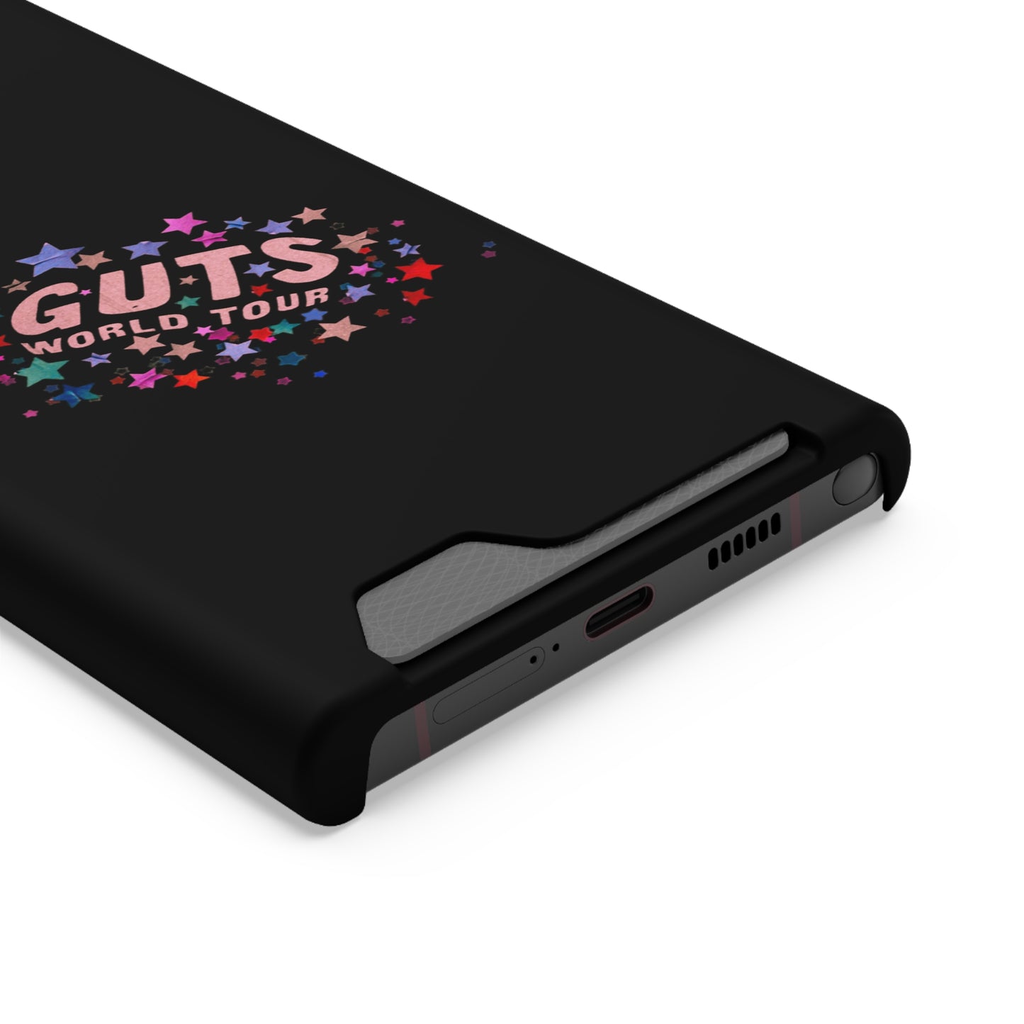 Phone Case + Card Holder For Samsung S21 to S22 – Olivia Rodrigo Guts World Tour | Black Edition