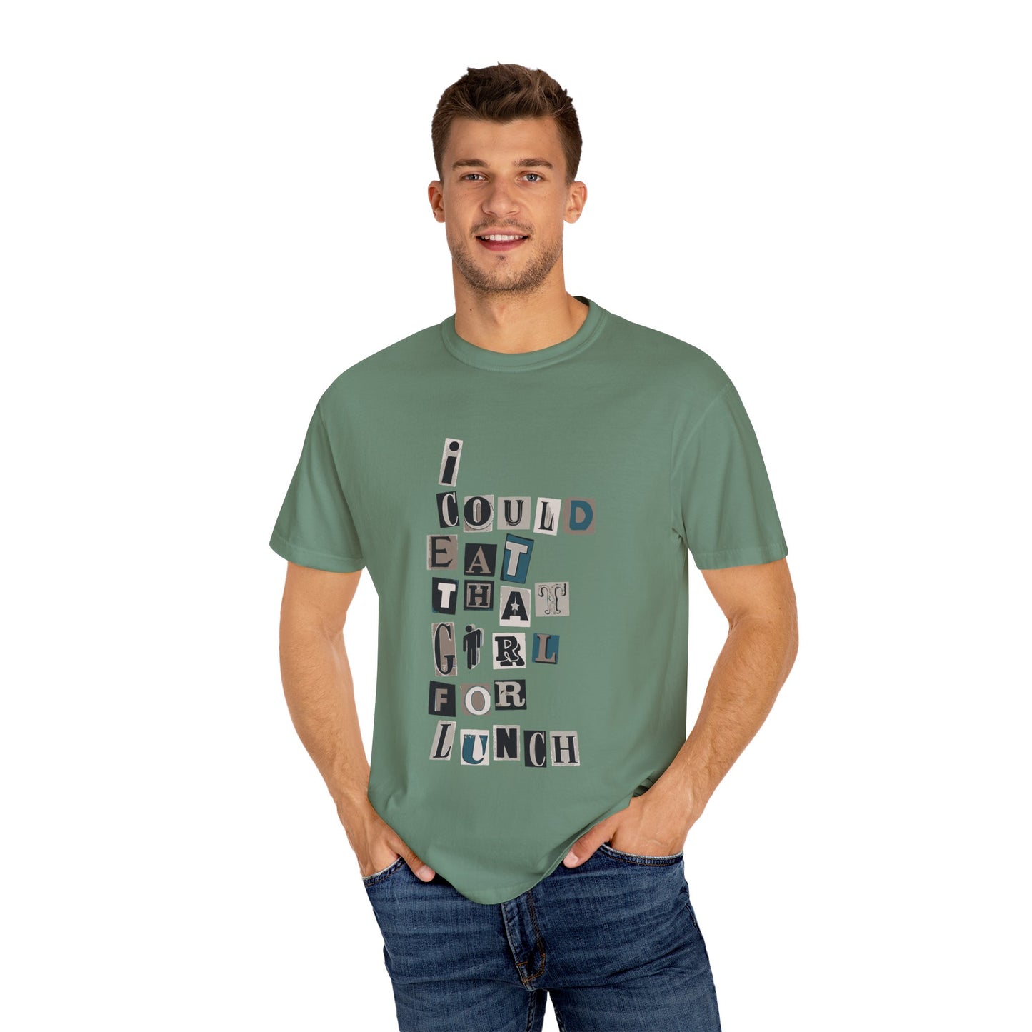 Mixed Message Collage Unisex Dyed T-shirt