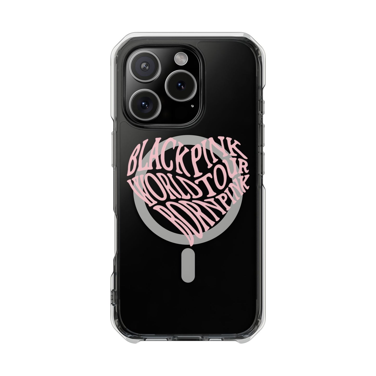 Born Pink Heart Typography - Magnetic Clear Impact Case