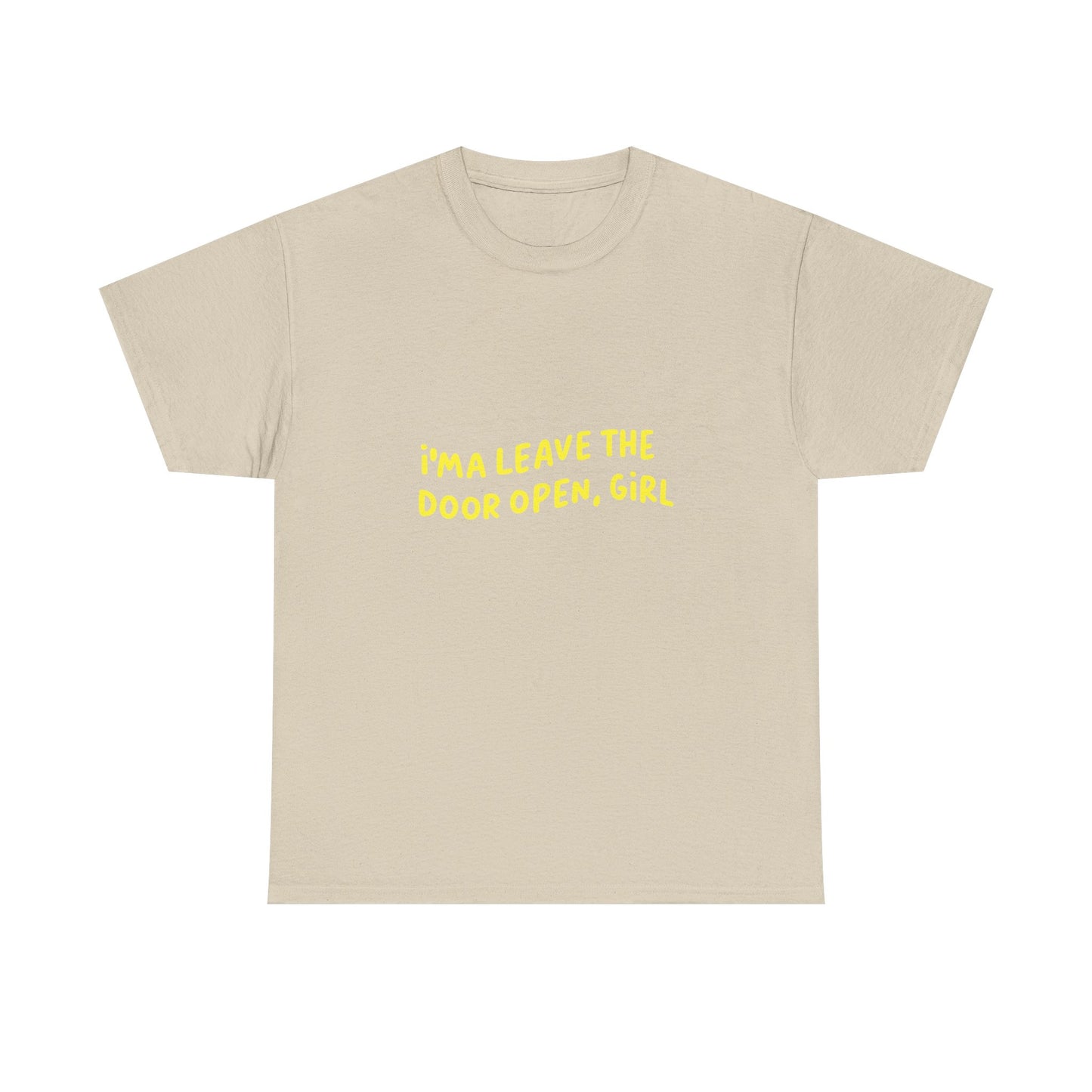 Open Vibes Yellow Script Unisex Heavy cotton Tee