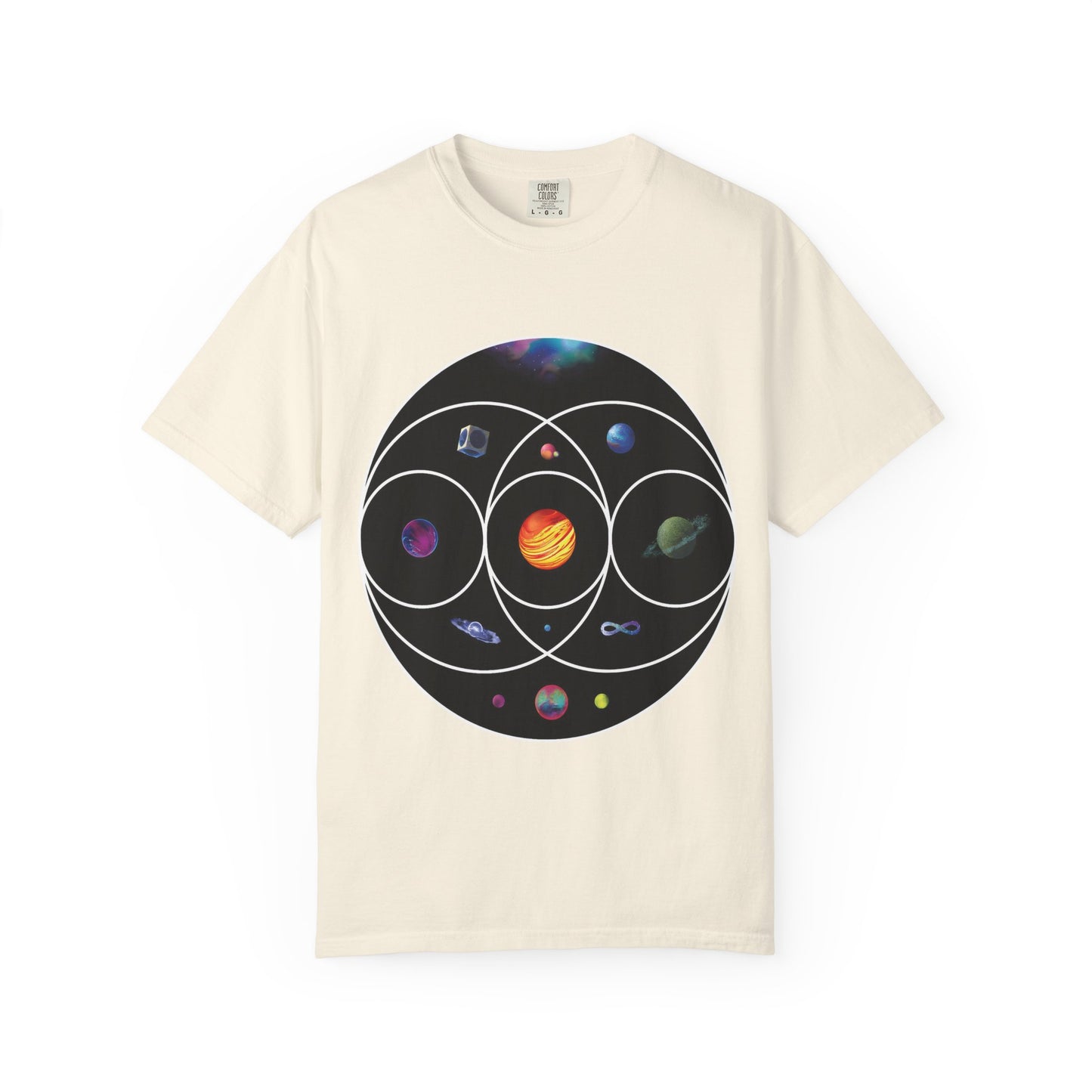 Unisex Garment-Dyed T-Shirt Inspired by Coldplay’s Illustration Concept