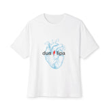 Electro Heart Illustration Unisex Oversized Boxy Tee