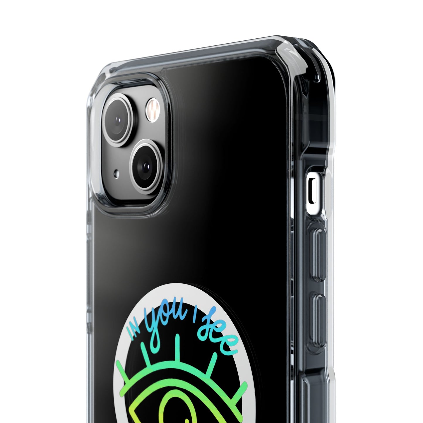 Vibrant Eye and Text Magnetic Clear Impact case